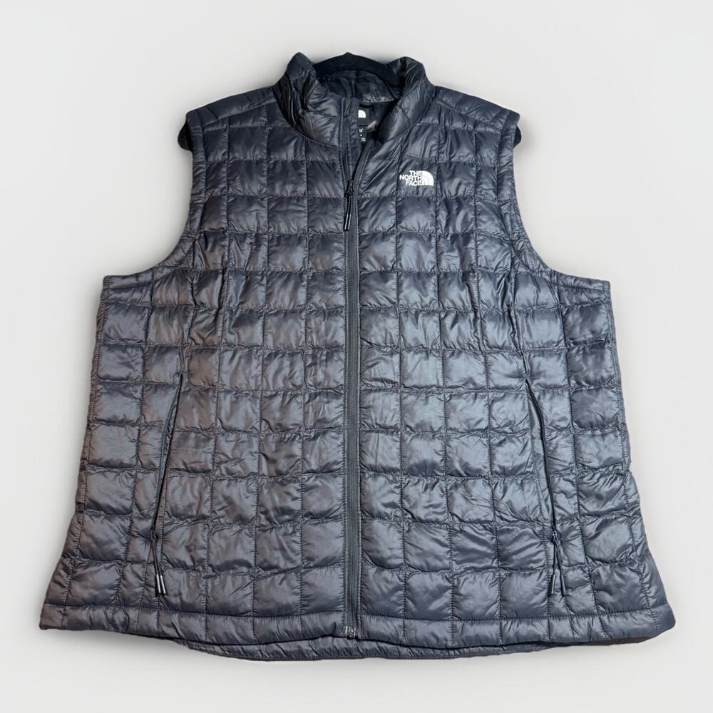 The North Face TNF ThermoBall Eco Quilted Insulated Black Women's XXL Vest EUC